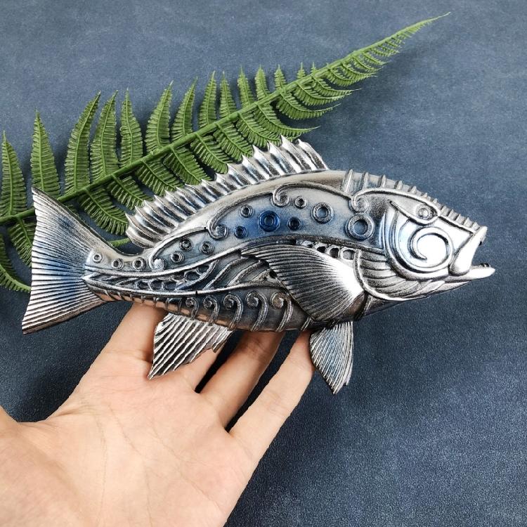 Soft Silicone Mold for DIY Craft Wall Hanging Decorations Embossed Fish Shaped Design Crystal Epoxy Resin Casting Mould