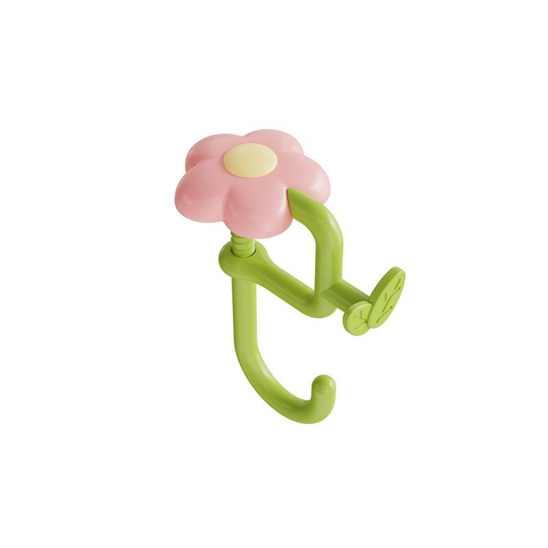 Desktop Storage Hook Flower-Shaped Adjustable Hook Desk Edge Hook Removable For Office Headphones Backpacks