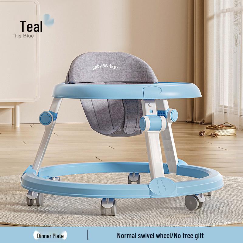 Multifunctional Baby Walker with Music, Lightweight & Foldable for 6-18 Months, Anti-Rollover Design