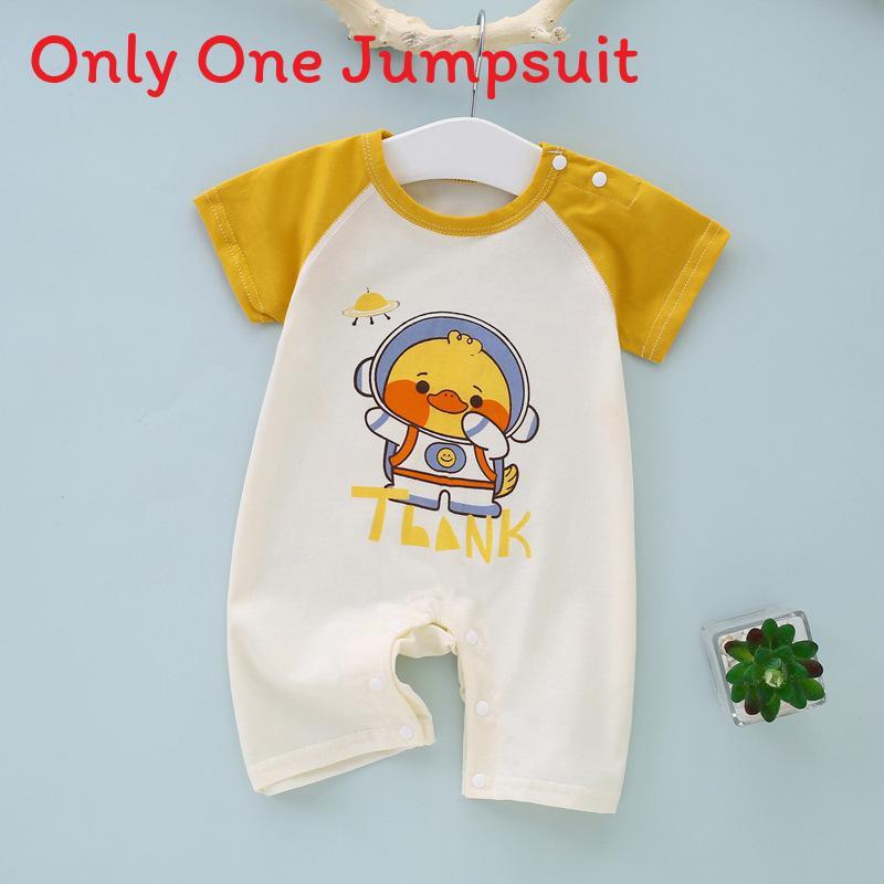 

Baby Summer Short Sleeve Cotton Romper With Snaps For Newborns Style J,100cm