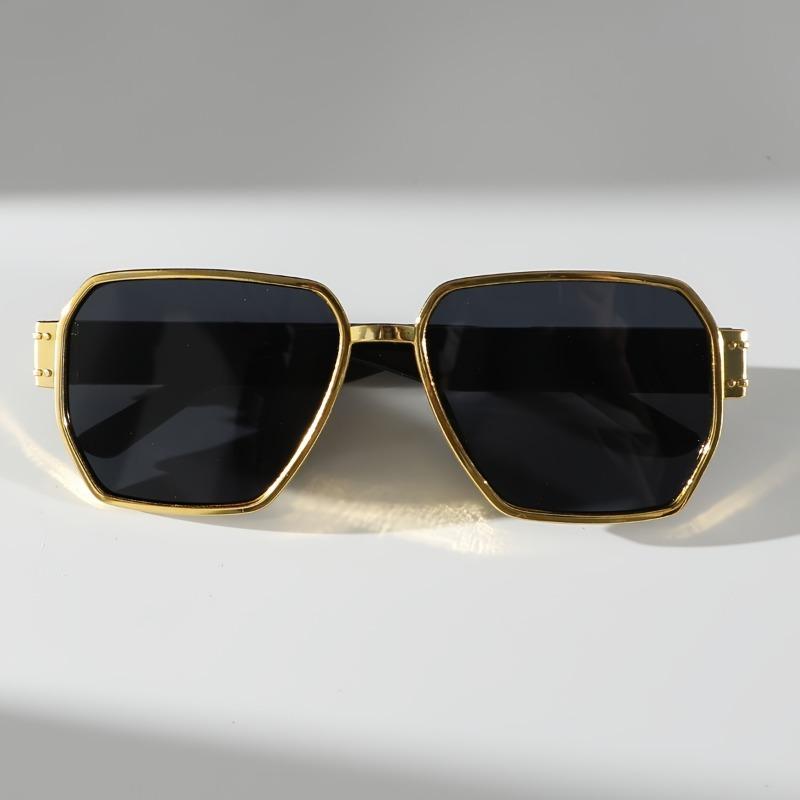 Retro Polygonal Slimming Sunglasses Unisex Fashionable Punk Style Dancing Party Glasses Men's Women's Square Face Suitable