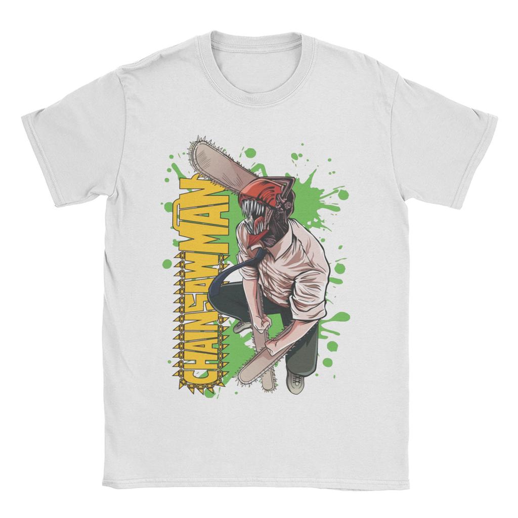 Men Women's T-Shirts Chainsaw Man Manga Anime Art Leisure Cotton Tees  Chainsawman Denji Makima T Shirts Round Neck Tops Printed