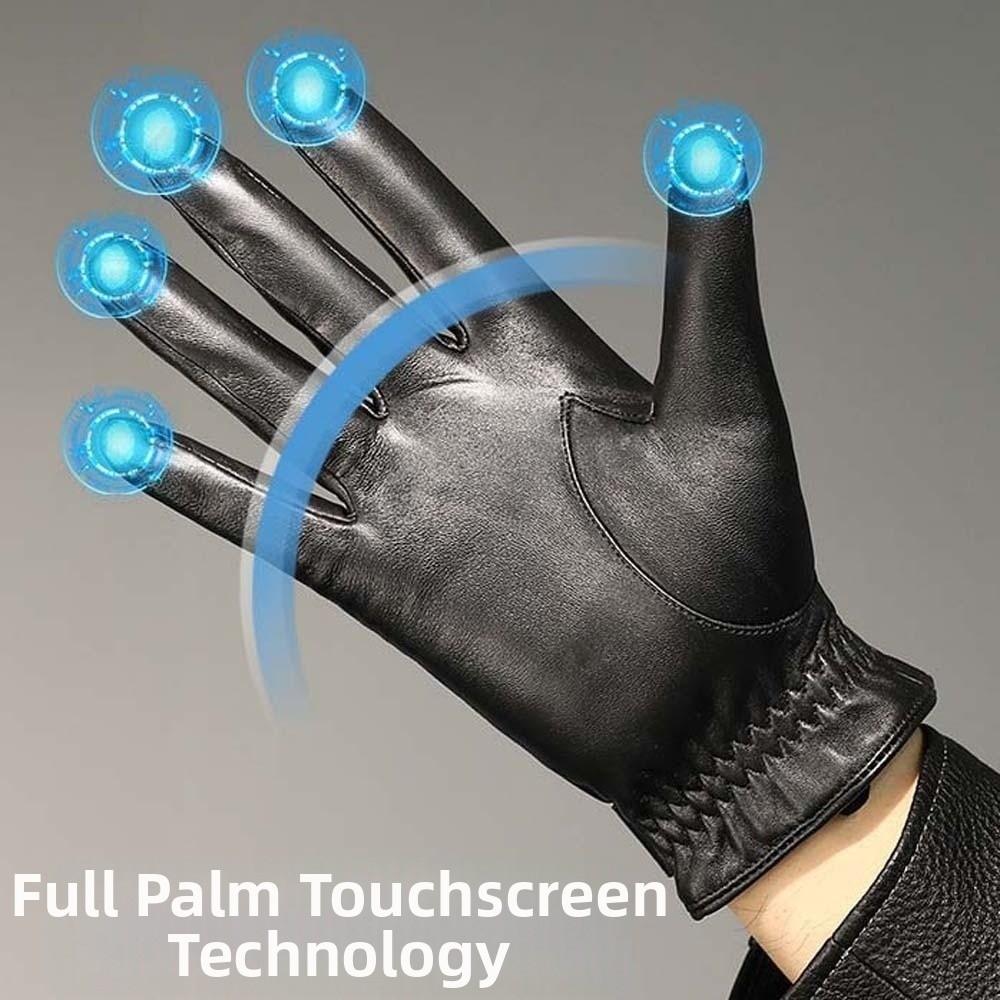1pair Waterproof PU Anti-cold Gloves  Men Finger Mittens Gift Windproof Mittens  Women