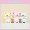 Cute Plush Cat Keychain Ultra-soft Pp Cotton Flower And Fishbone Doll 12cm