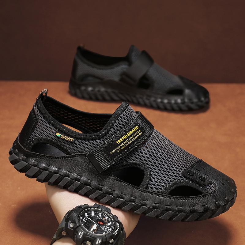 

Летние сандалии, мужская оригинальная обувь, дышащие повседневные шлепанцы, мужские новые тапочки 46