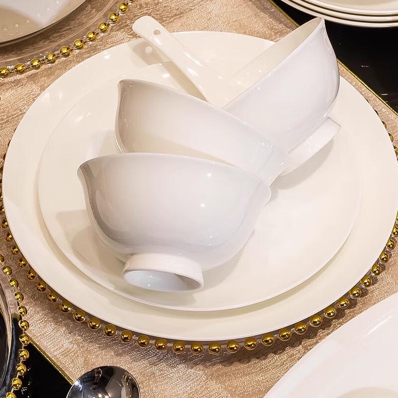 Maud Lanka Pearl Begonia Light Luxury Ceramic Dinnerware Set