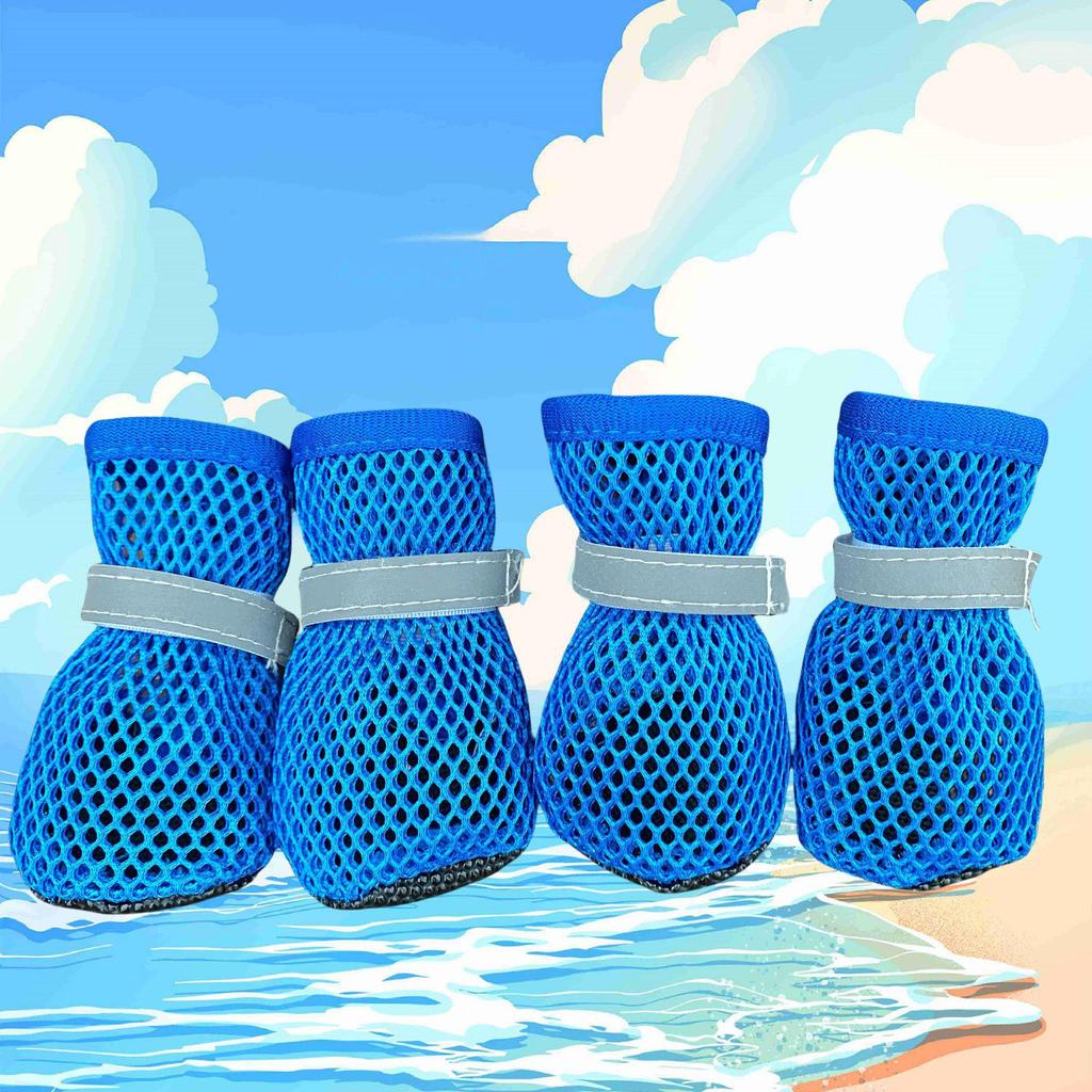 Reflective Non-Slip Dog Shoes for Small Breeds - Wear-Resistant Pet Footwear for Bichons and Corgis