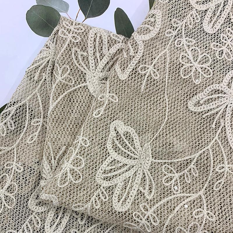3D Butterfly Embroidery Lace Fabric for Dresses & Children's Clothing