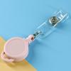 ID Lanyard ID Badge Holder Name Tag Easy To Pull Buckle Retractable Badge Reel  Office Accessories