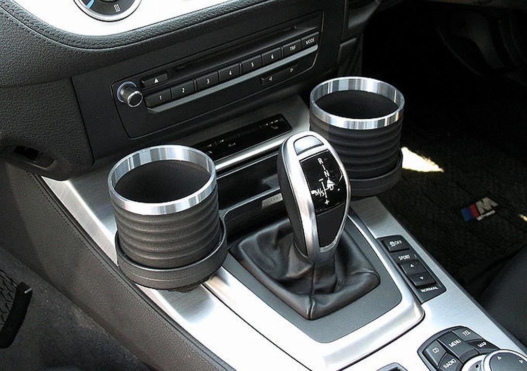ALCABO Drink & Pocket Holder, Black with Ring and Cup (AL-B114BS) for BMW Z4 Series (E89 Non-Smoker Package) Right- or Left-Hand Drive