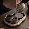 Vintage Ceramic Tea Tray & Tea Set (Double Lotus)