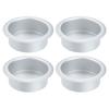 Uxcell Aluminum Cup Holder Set of X Drink Can Holder for Poker Car Cup Holder Silver Drop-In 4, 1.34" 4.02" Table, Sofa, Boat, Insert,