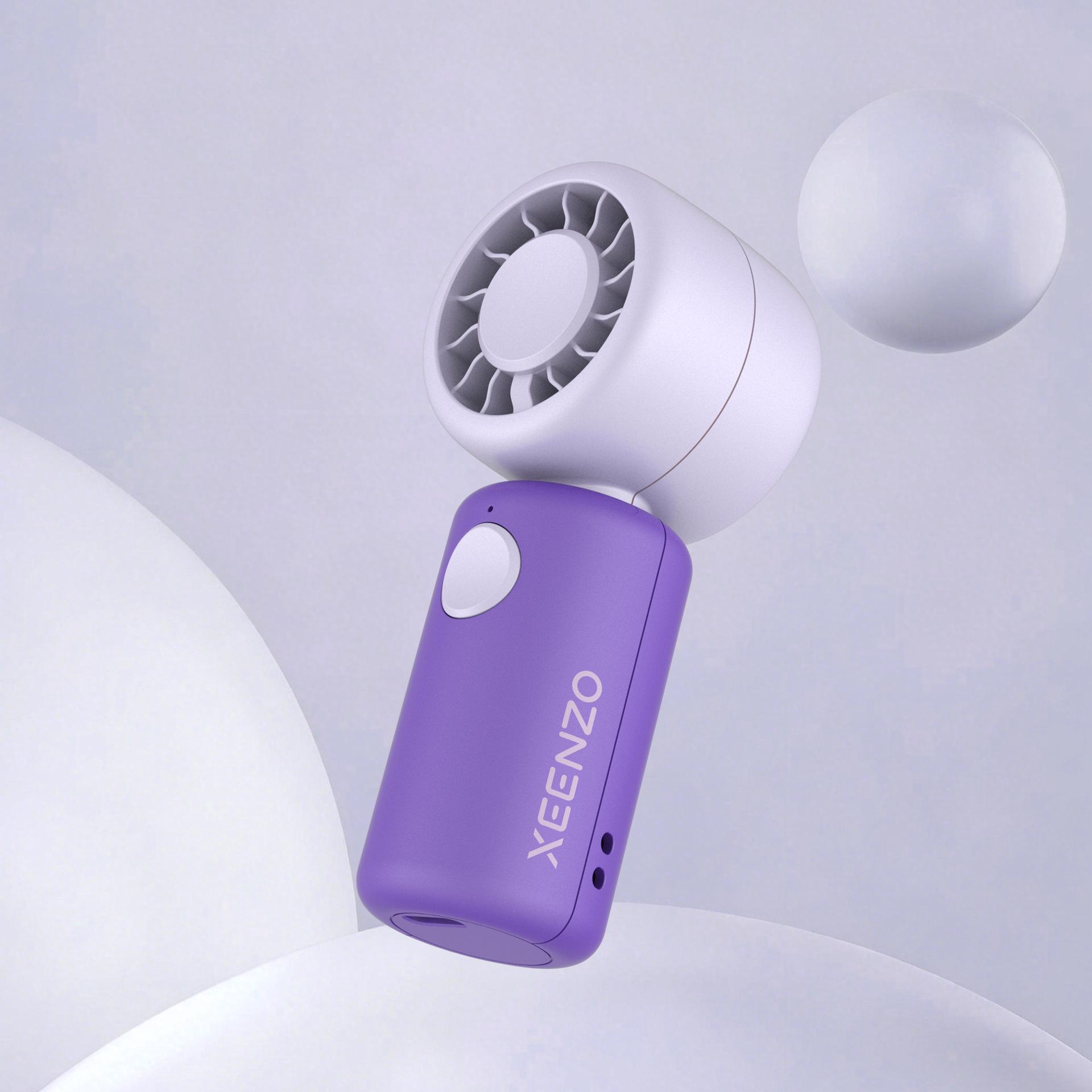 Cute Mini USB Handheld Fan - Portable Pocket Travel Size 500mAh Battery