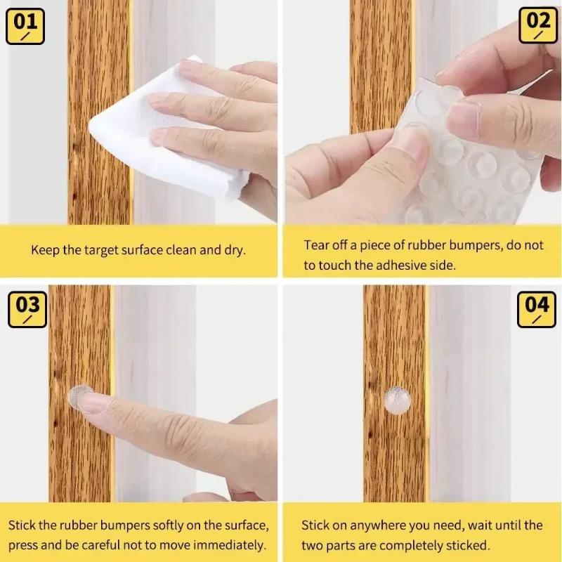 Wholesale Silicone Furniture Dots Self-Adhesive Clear Door Stop Rubber Damper Buffer Cabinet Bumpers Cushion Protective Pads