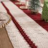 Table Runner Dark Red Stripes Table Decoration for Home Party Festival