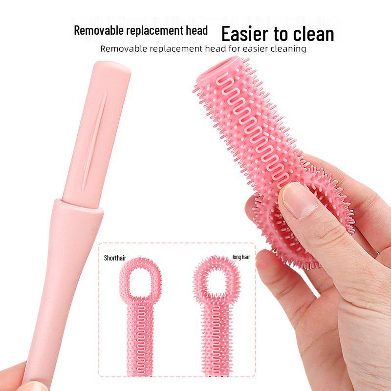 Lazy Person Long-Handled Soft Rubber Foot Brush for Callus & Dead Skin Removal