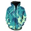 3D Colourful Letter Graffiti Print Hoodie Men's Sweatshirt Hooded Sweatshirt Fashion Pullover Hooded Sweatshirt