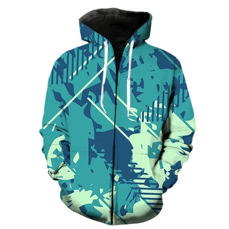 3D Colourful Letter Graffiti Print Hoodie Men's Sweatshirt Hooded Sweatshirt Fashion Pullover Hooded Sweatshirt