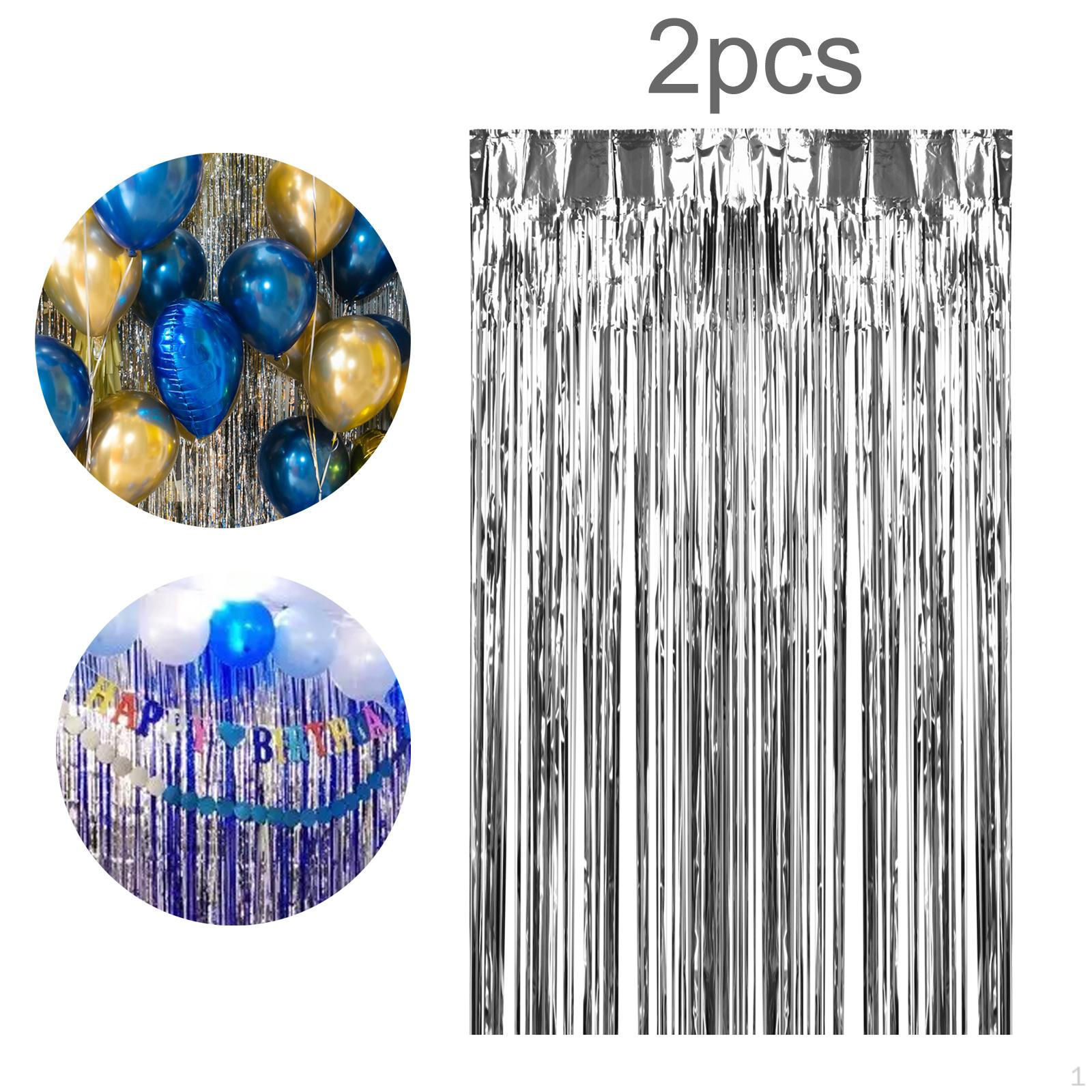 

2шт фольга бахрома шторы занавес фон вечерние украшения фото фон для серебряный