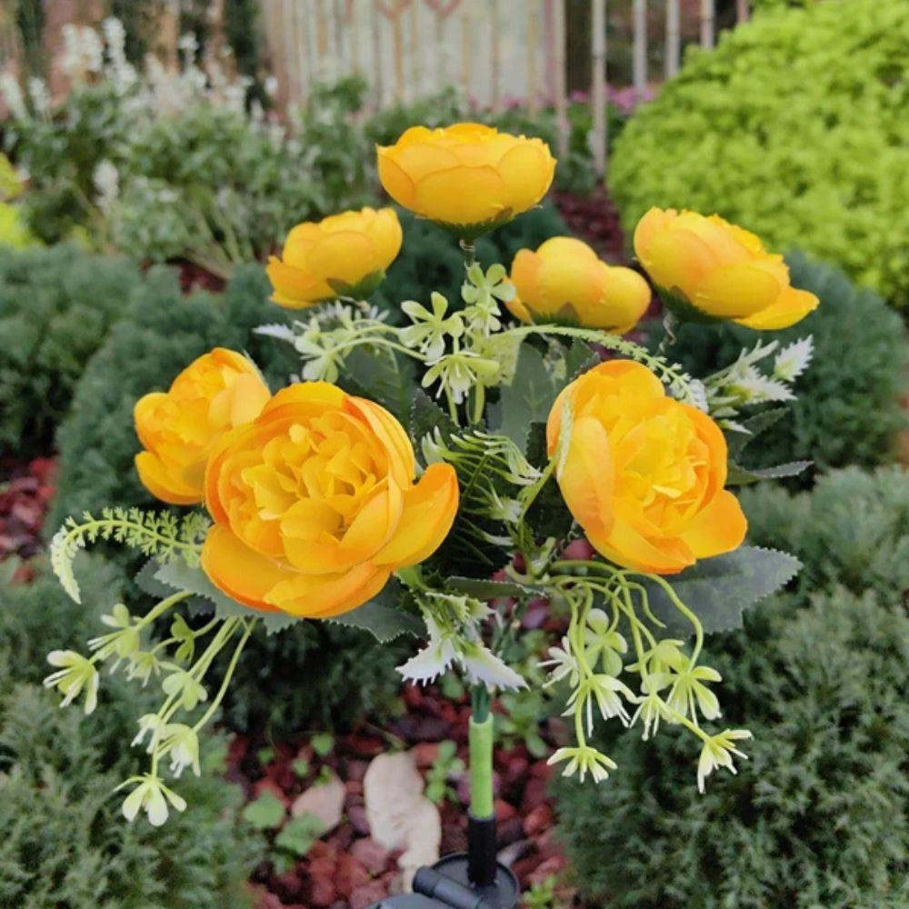 7Head Design Solar Lights Waterproof Solar Powered Outdoor Solar Lights Decorative Light Flower Shape Solar Powered Lights