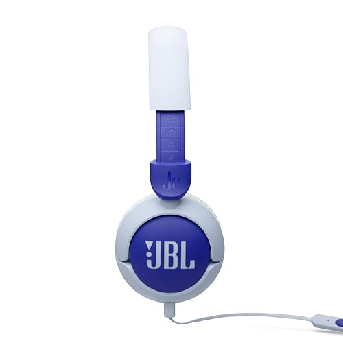 JBL Junior 320 / Kids' / On-Ear Headphones / Volume Control / Built-in Microphone / Customizable Stickers Included / Blue / JBLJR320BLU
