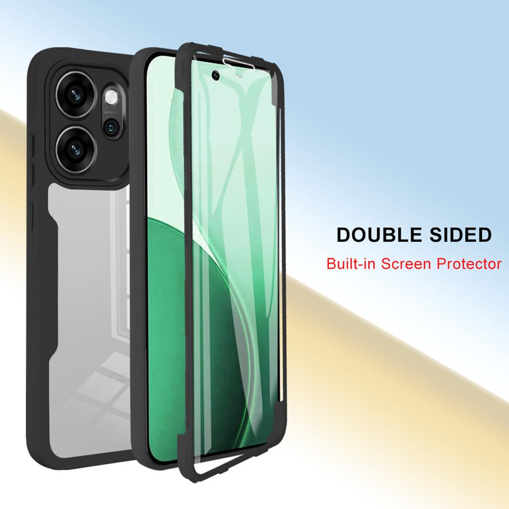 For Oppo Reno14 F 5G Case Acrylic + TPU Clear Phone Cover with PET Screen Film