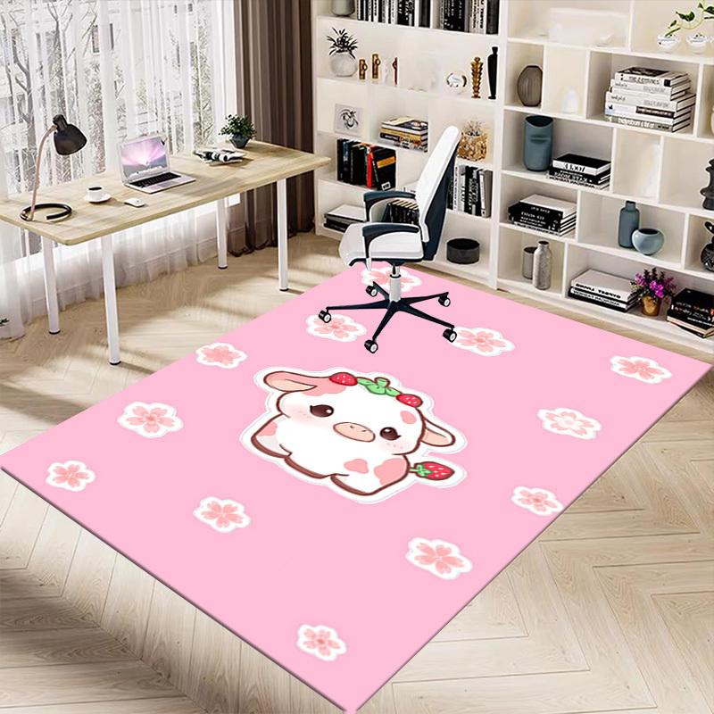 1pc cow strawberry Carpet Office Rug Outdoor Mat Home Decor Area Carpet Festival Gift