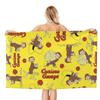 Curious George Bath Fast Water Quick Bath Large Instant Water Antibacterial and Odor Big Face For Home Commercial 80x130cm Towel, Microfiber,