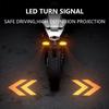 2Pcs Motorcycle Led Turn Signal Indicator Lights Color Projection Lamp Universal Led Moto Sequential Flowing Flash Running Light