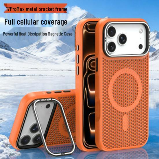 iPhone 17 Pro Max Color-Changing Dragon Magnetic Lens Holder & Lanyard with Apple 16 Bright Color Phone Case