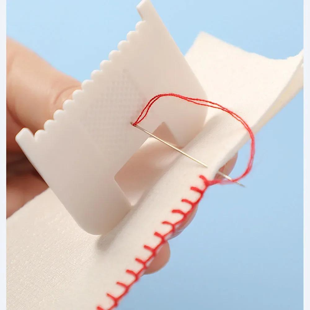 2pc Easy Sewing Guide for Beginners & Seniors - Plastic Hand Sewing Tool with 3mm Spacing for DIY Crafting