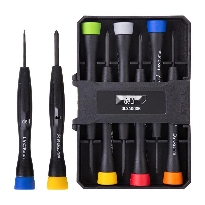 Deli 6-Piece Rainbow Watch Screwdriver Set
