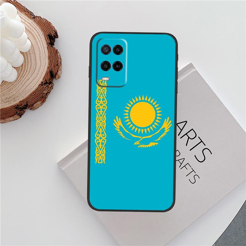Kazakhstan Flag Art Case For Oppo A18 A38 A58 A78 A98 A79 A40 A60 A80 A16 A76 A96 A15 A74 A94 A54 A77 A17 Cover