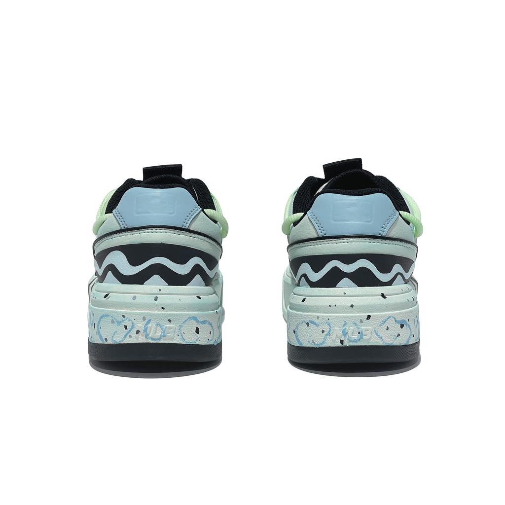 MLB Chunky Liner 811 Manufacturing Abrasion Resistant Height Increasing Low Top Skateboard Shoes Unisex Blue White 3ASXCA12N-50WHS(Team80-)