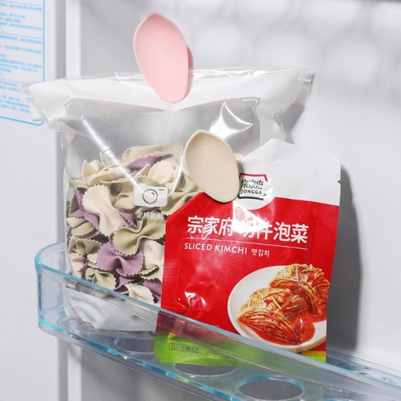 Double Layer Magnetic Sealing Clip for Food Storage Bags With Refrigerator Magnet and Flower Designs