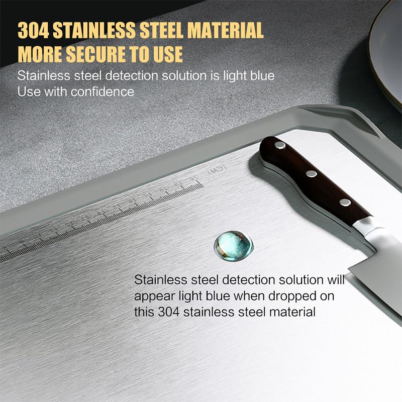 316 Double-sided Cutting Board Stainless Steel Antibacterial Chopping Board Home Kitchen Raw Cooked Food Chopping Block
