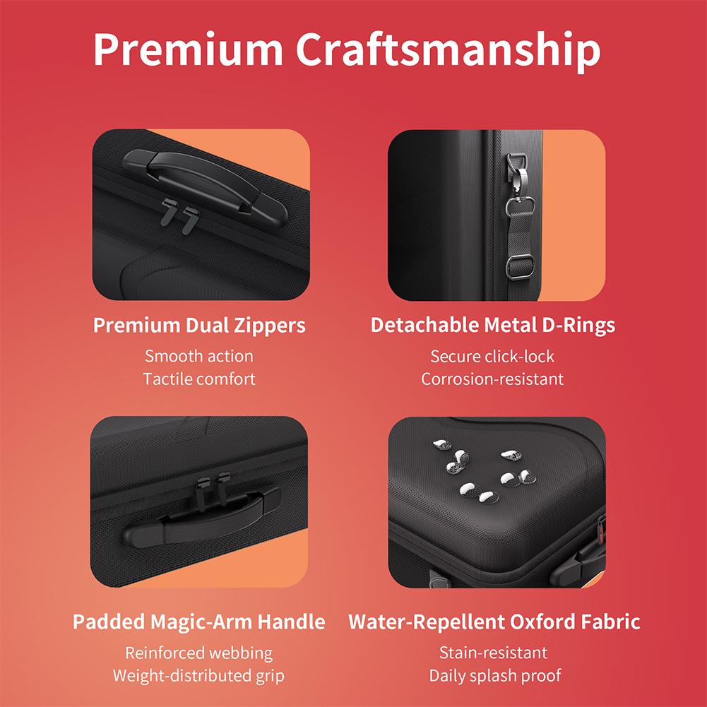 Carrying Case with Handle and Shoulder Strap Portable Storage Bag Waterproof and Shockproof Carry Case for Switch 2 Accessories