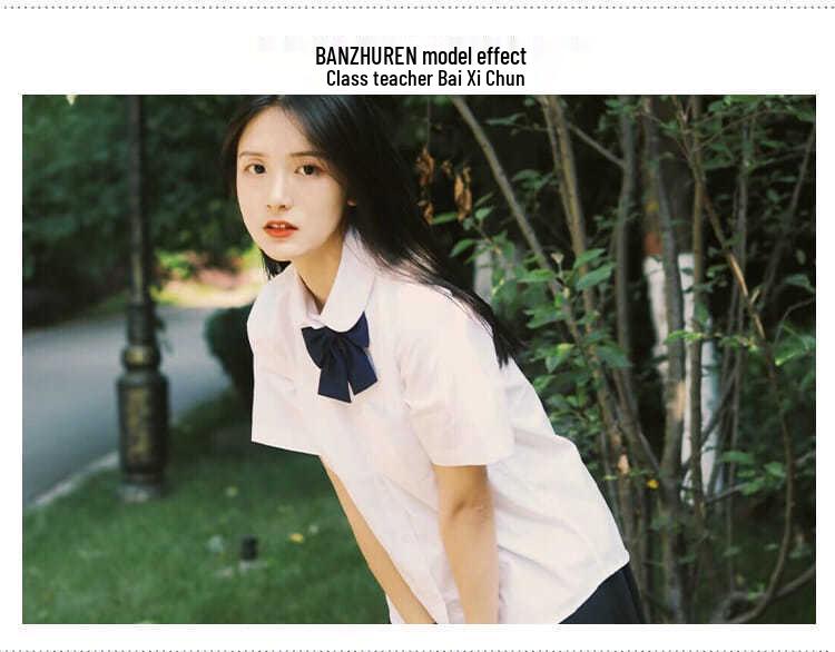 Women's Loose Short Sleeve White Stand Collar Shirt - Versatile Summer College Style JK Uniform Top