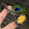 Natural Bumblebee Jasper Gemstone Handmade Copper Wire Wrap Pendant 3.86 Y2f37
