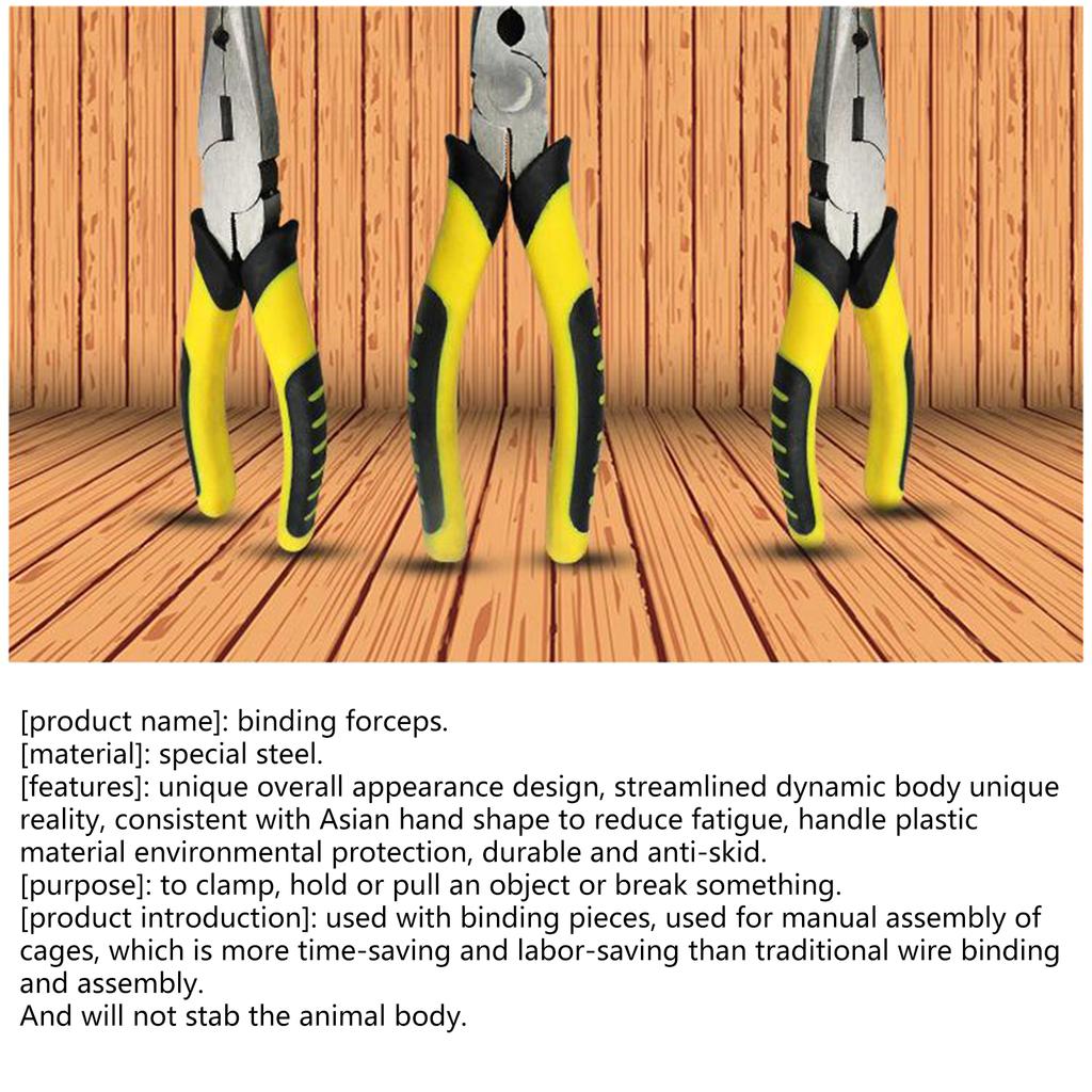 Wire Cage Buckle Pliers with Wire Cage Clips Wire Cage Fasten Clips Buckle Pliers ?Tools for Rabbit Bird Chicken Cage
