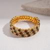 Light luxury color diamond three-layer round bracelet fashion temperament geometric jewelry