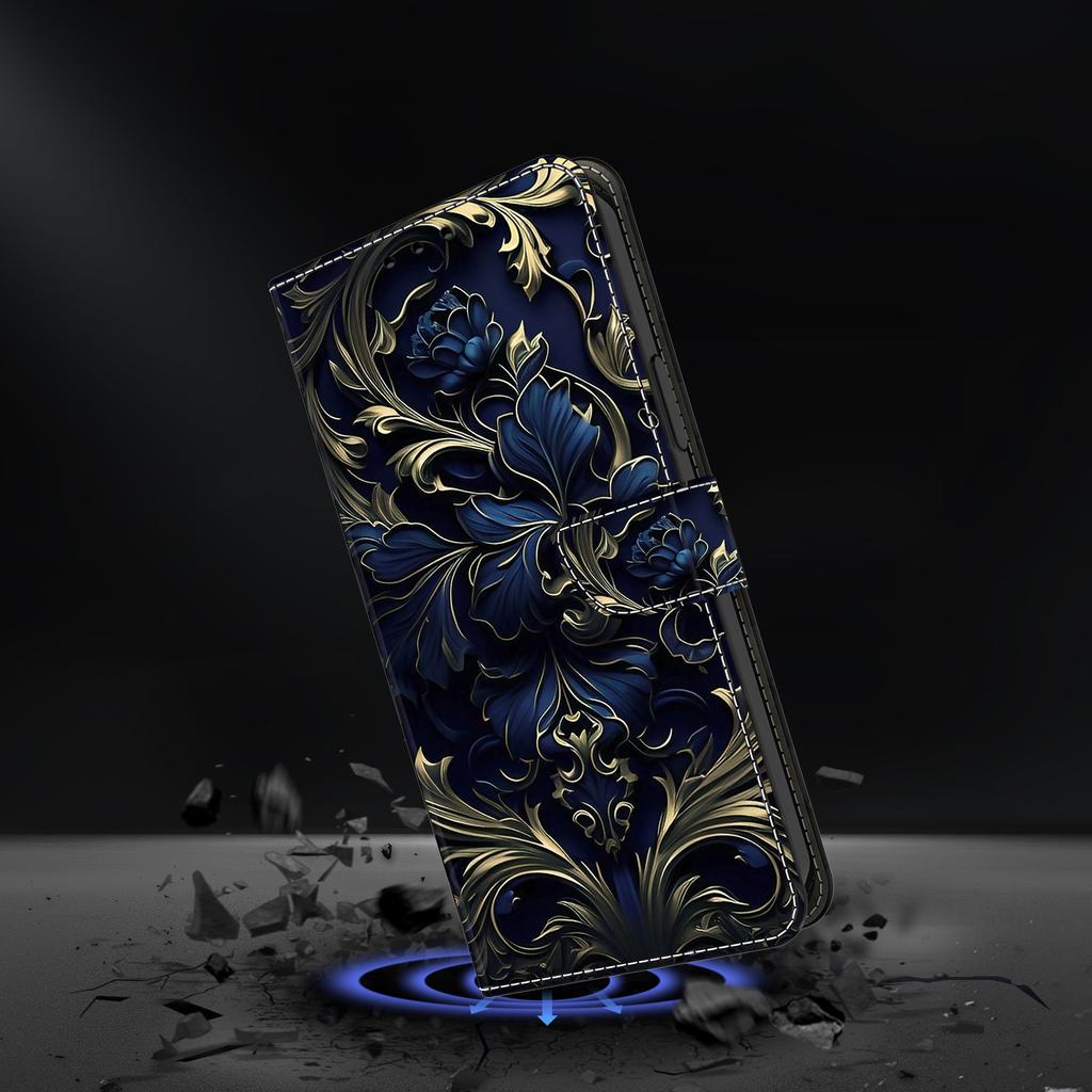 For Xiaomi Redmi Note 13 4G Leather Case Printed Pattern Wallet Stand Phone Cover