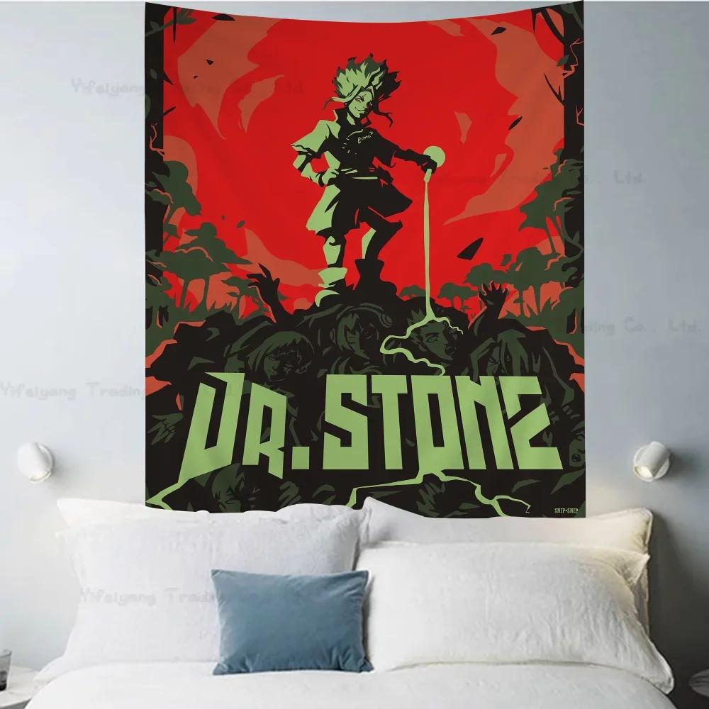 Anime DrStone Tapestry Art Printing Japanese Wall Tapestry Anime Wall Hanging Home Decor