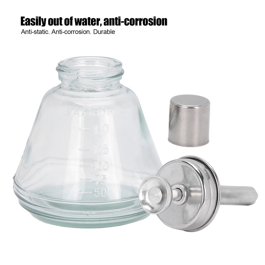 Press Type Liquid Pump Dispenser Nail Polish Remover Refillable Bottle 180ml (Aluminum Core)