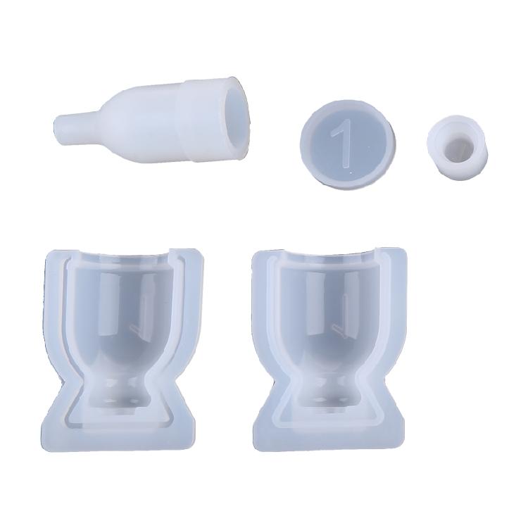 6Pcs Resin Molds for Perfume Bottle,Silicone Resin Casting Molds with Stopper Epoxy Molds Kit for DIY Perfume Bottles