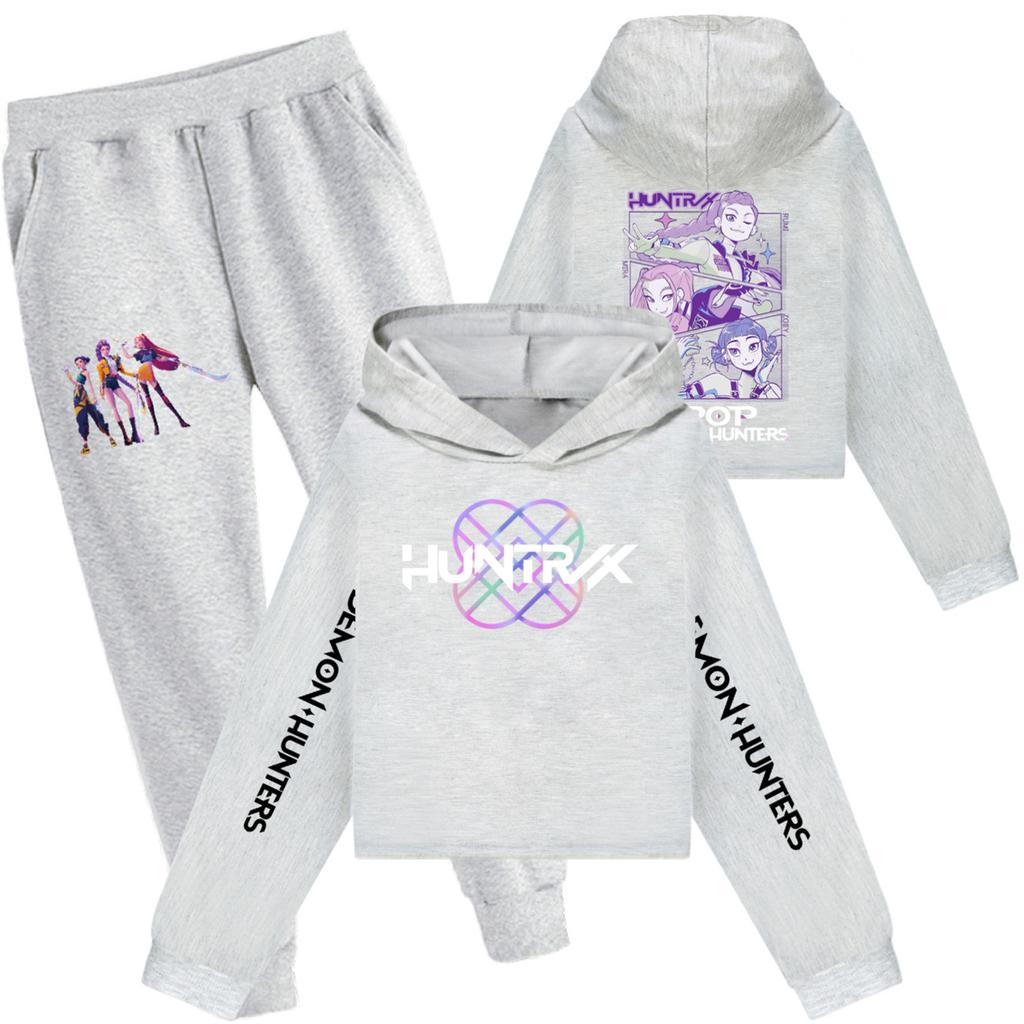 Children's Hooded Top And Pants Two-piece Tracksuit Set Long-sleeved Printed Sweatshirt Set