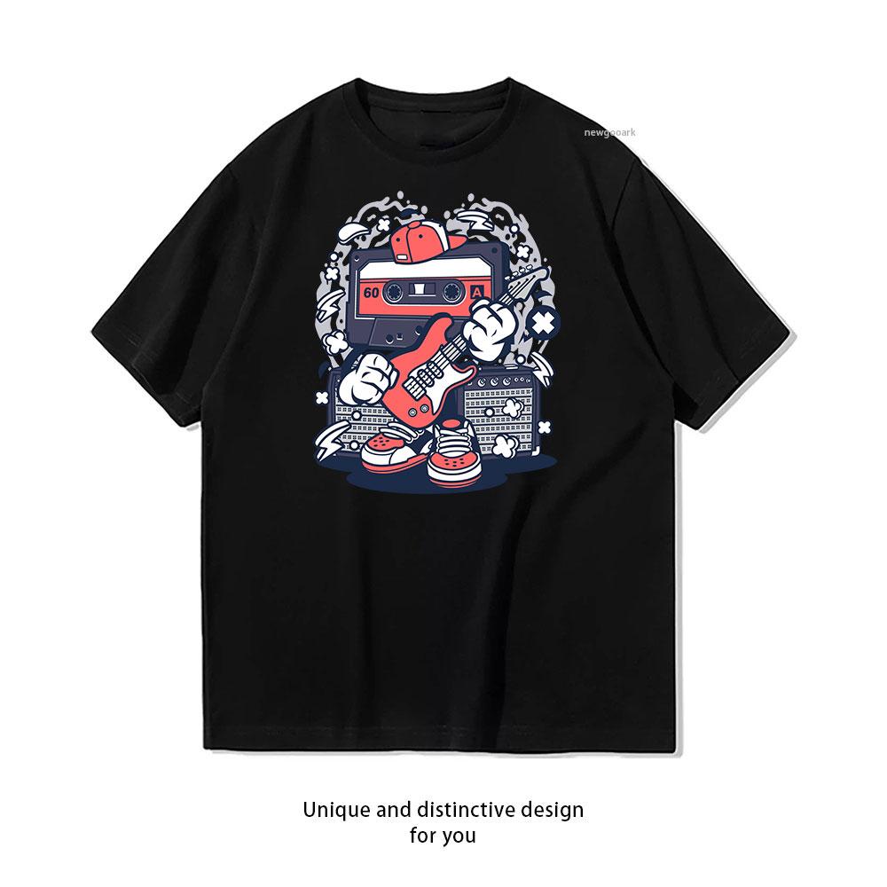 Graffiti Beat cotton T shirt Unisex Adult couple streetwealtops tee Short sleev Casual S