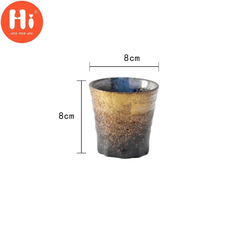 Japanese Ceramic Retro Hand-painted Teacup Household Stoneware Water Mug Office Restaurant Drinkware