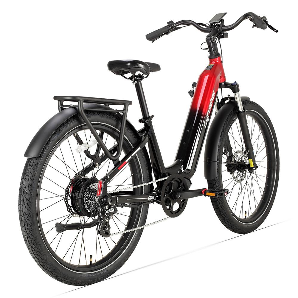 Cyrusher Grace Dospělé Městské Elektrické Kolo 250W Motor 48V15AH Baterie Terénní Elektrické Kolo 27,5 Palcové Tlusté Pláště Horské e-Kolo