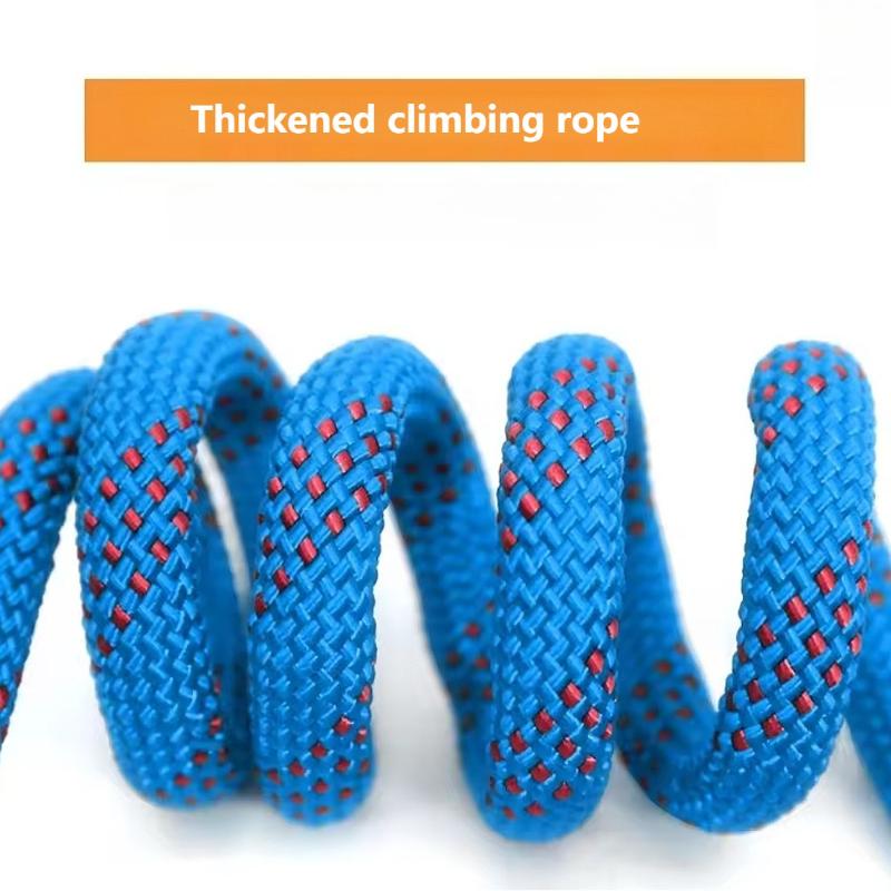 10M/20M/30M Outdoor Safety Rope Rock Climbing Rope Blue Clothesline Safety Life Rope for Fire Rescue Safety Escape Tree Climbing